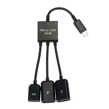 Ecosin2 USB Rozbočovače Dual Micro USB Host OTG Hub Adaptér Kabel Pro Dell Venue8 Pro Windows 8 usb hub s napájecím adaptérem Oct10