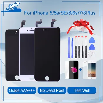 Elekworld Třídy Pro iPhone 6 6S 7 8 Plus LCD Dotykový Digitizer Displej Shromáždění Náhradní Pro iphone 5S Zobrazení Obrazovky
