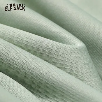 ELFSACK Solidní Čistý Kontrast Ok Ležérní Pletené Ženy 2-V-1 Šaty,2020 Zimní Patchwork Vintage Dámy Denní Šifon Šaty