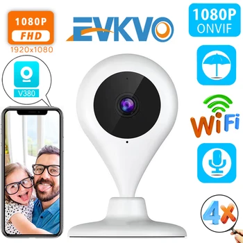 EVKVO Full HD 1080P Bezdrátové Sítě Monitor širokoúhlá Kamera S Nočním Viděním obousměrné Audio bezpečnostní Kamera Baby Monitor