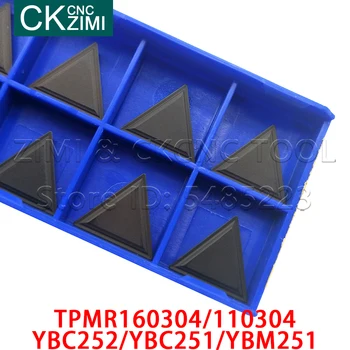 Fréza TPMR160304 TPMR110304 YBC251 YBC251 YBM251 karbidu Soustružení trojúhelník-li vložit CNC nástroj TPMR 160304 pro frézování oceli