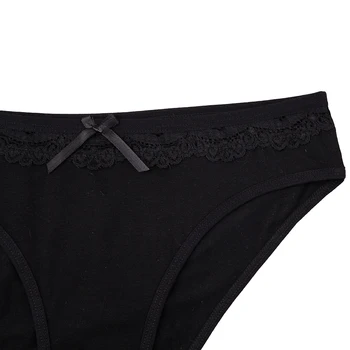 FUNCILAC 5 Ks/set Sexy Dámské Kalhotky Bavlněné Kalhotky pro Ženy Krajkové spodní Prádlo Duté Nízkým pasem Šortky Dámské spodní Prádlo Luk