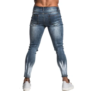 GINGTTO Pánské Džíny Slim Fit Super Skinny Džíny Pro Muže Street Wear Hip Hop Kotník Délka úzký Střih Těsně Na Tělo Velké Velikosti St