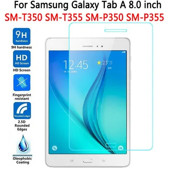 HD Screen Protector pro Samsung Galaxy Tab 8.0 T350 T355 8 palcový Tvrzeného Skla Tablet Ochranné Fólie Tvrdost Anti-Exploze