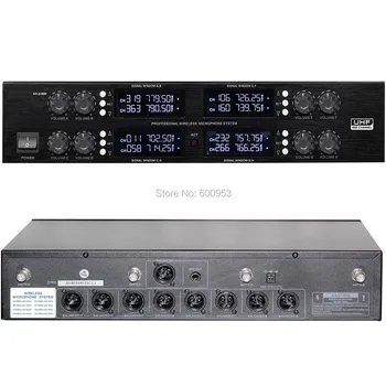 High-Class 400 Kanál UHF Nastavitelný Fequencies Bezdrátový Konferenční Mikrofon Systém 8 Desktop Mic 2U 19
