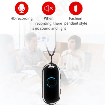 Hlasový Záznamník Mini Aktivované Nahrávání Diktafon, Micro Audio Zvuk Digitální Flash Professional