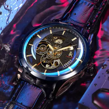 IK colouring Nový světelný vodotěsné hodinky muž mechanické hodinky pánské hodinky z nerezové oceli pásek automatické mechanické hodinky