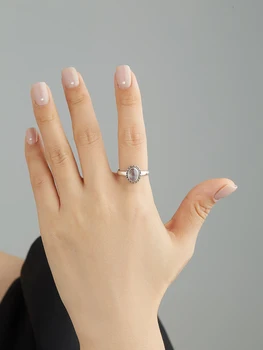 INALIS Vintage Oválný Přírodní měsíční Kámen Prsteny Pro Ženy 925 Stříbrný Prsten Vysoce Kvalitní Výročí Dárky Jemné Šperky Doporučit