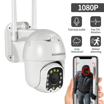 INQMEGA Wifi Kamera Venkovní 4X Digitální Zoom 1080P PTZ IP Kamera AI Lidské Detekovat Bezdrátové Kamery 2MP Bezpečnostní CCT