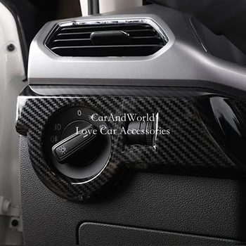 Interiér Ovládání Levé Mlhové Světlo Přepnout Panel Kryt Rámu Ozdobné Lišty Pro Volkswagen VW T-CROSS 2019 ABS Chrom, Auto Příslušenství
