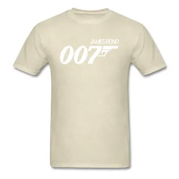 James Bond 007 T-shirt Pro Muže Zbraň Tisk Streetwear Brand New Custom Pánská Bavlněná Trička Krátký Rukáv Topy Oblečení Slim Fit