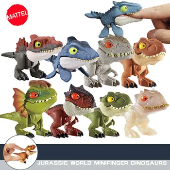 Jurassic World Mini Prsty Dinosaurus Akční figurka Pohyblivá Společné Simulační Model Hračky pro Děti Kolekce Animovat Figma
