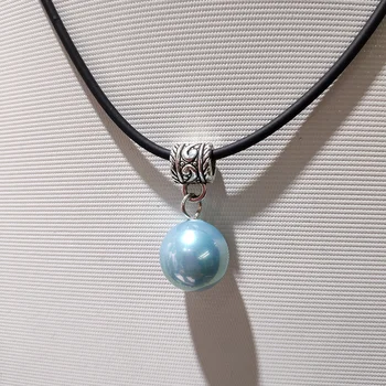 JYX 2020 NOVÝ DESIGN Elegantní Modrá 12mm Mušle Pearl přívěsek shell perly náhrdelník dárek pro ženy, náhrdelník