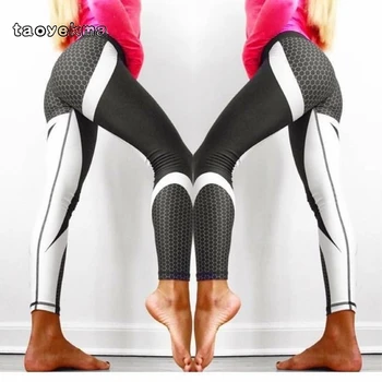 Jóga Kalhoty Honeycomb Carbon Legíny Ženy Fitness Oblečení Cvičení Sportovní Běžecké Legíny Push Up Gym Elastické Slim Kalhoty C02