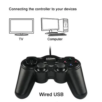 Kabelové Joypad Gamepad Gamepad Joystick USB2.0 Šok Herní Ovladač Pro PC Přenosný Počítač Dobrý Dárek