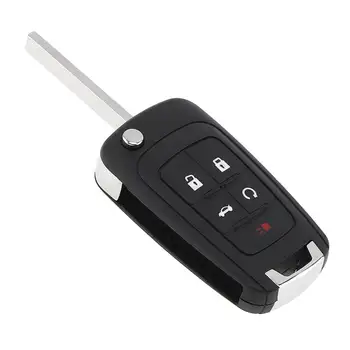 Keyecu Keyless-GO Dálkové Auto klíčenka, 5 Tlačítek 315 / 433MHz pro Chevrolet 2010-2016 Camaro, Cruze Rovnodennosti Malibu FCC: OHT01060512