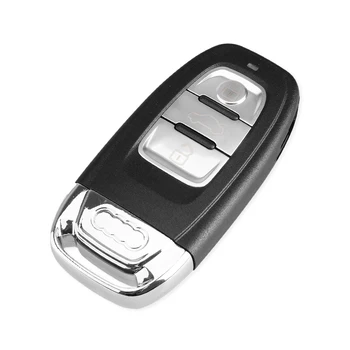 KEYYOU Auto Vzdálené Inteligentní Klíč Shell Pro Audi A4L A3 A4 A5 A6 A8 Q5 Quattro Q7 2007-2016 Náhradní 3 Tlačítka Cut/Nesestříhaný Klíč Blade