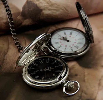 Klasické Kapesní Hodinky Náhrdelník Vintage Přívěsek s Řetězci Slavnostní Styl Quartz reloj de bolsillo z Nerezové Oceli Hodinky Muži