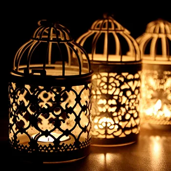 Kovové Duté Marocké Lucerna svícen Čajová Svíčka Kolébky Domů Room Decor E2S