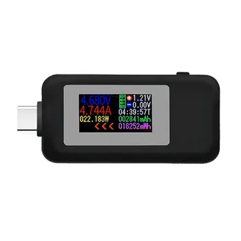 KWS-1902C Type-C, Barevný Displej, USB Tester Napětí Monitor Měřič Napájení