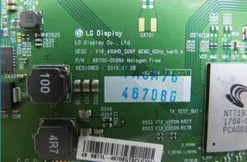 Latumab 6870C-0598A T-Con Deska Pro LG V16_49UHD_SONY MEMC_60Hz_Ver0.4 TCON Logic Board