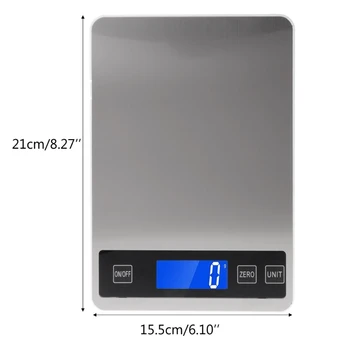 LCD Digitální Elektronická Kuchyňská váha 22lb/10kg Nabíjení Tlačítko, Vodotěsné Vaření Potravin Měřítku Vysoká Přesnost 10kg/1g