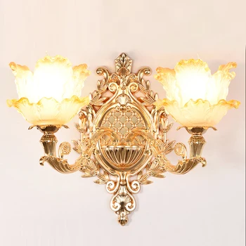 Led Nástěnné Světlo Zlaté Lampy Skleněné Nástěnné Svítidlo Vintage Koupelna Svítidla Nástěnná Svítidla Ložnice Svítilny, Noční Osvětlení