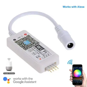 LED Wi-fi Dálkový Ovladač Pracuje s Alexa/Domovská stránka Google Hlasové Ovládání pro 5050/3528 RGB LED Strip Lights Změnit/Stmívače/Časovače/Sou