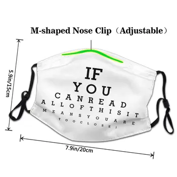 Legrační Oční Test Maska Pro Dospělé Non-Jednorázové Obličejové Masky Prachotěsný Ochrana Respirátor, Maska
