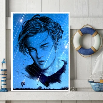 Leonardo DiCaprio Plakát, Film, Hvězda, Herec, Plakáty A Tisky Umění Malování Na Hedvábí, Plátno Nástěnné Obrázky Pro Obývací Pokoj Domácí Dekor
