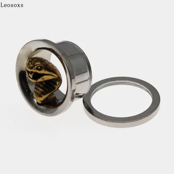 Leosoxs Nové 2ks 8-25mm Nerezové špunty do Uší a Tunely do Ucha, Piercing Earlets Háji Ucho Nosítka Expander Šperky Piercing