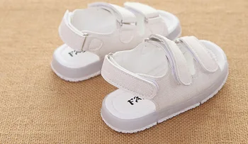 Letní dětské boty nové kožené děti chlapec LED světlo světelný dítě sneaker boot dítě, holka, trenér, sport batole tenis sandály