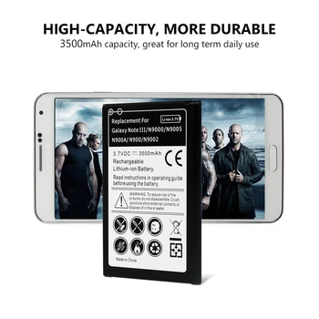 Lithiová baterie Lithiová Baterie Pro Samsung Galaxy Note 3 Note III N9000 N9005 N9006 N9008 N9009 Baterie 3500mAh Náhradní Bateria