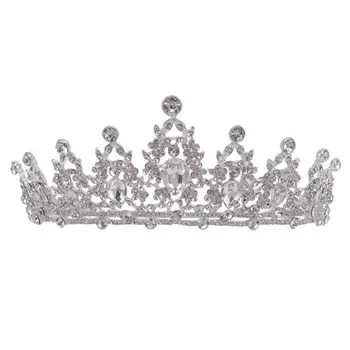 Luxusní Svatební Korun Čelenka Ručně Vyráběné Tiara Nevěsta Čelenka Princezna Diadém Královny Koruna Svatební Vlasy Šperky Příslušenství