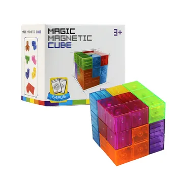 Magic Cube Puzzle Inteligence Hračky, Magnetické stavebnice, Hry Hračky antistress Pro Děti, Vzdělávání Dospělých, Hračka