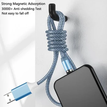 Magnetická LED osvětlovací Kabel Rychlé Nabíjení Magnet Micro USB Typu C Kabel, LED Drát Kabelu Type-C Nabíječka do Auta Příslušenství