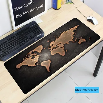 Mairuige Mapa Světa Gumové velké mouse Mat psací Stůl rohože velký Zámek Okraj podložky pod myš herní koberec XL pro kancelářskou práci/ hraní CSGO, LOL