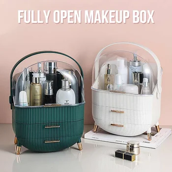 Make-Up Organizátor Pro Kosmetiku, Make-Up Box Na Šperky Organizátor Kosmetické Skladování Držák Na Rtěnky Krém Maska