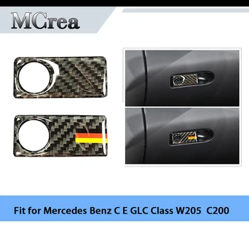 MCrea Car Styling 3D Nálepky Pro Mercedes Benz W205 C-GLC Třídy E AMG Co-pilot Rukavice Úložný Box kliky Dveří Mísy Příslušenství