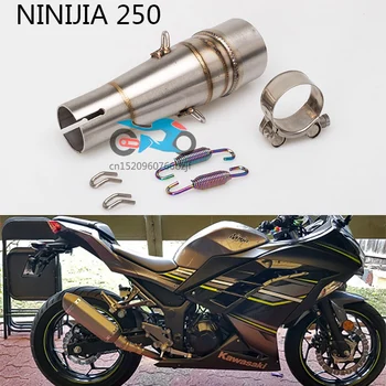 Motocykl výfukových odkaz trubka střední trubka z nerezové oceli vhodné pro 51mm výfukových Převodník Adaptér NINJA 250 výfukových Z250 výfuku