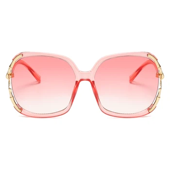 Módní Nadrozměrné sluneční Brýle Dámské Luxusní Značky Velký Rám Náměstí Sluneční Brýle, Ženy Gradient Eyeware Růžová Zelená UV400 Oculos