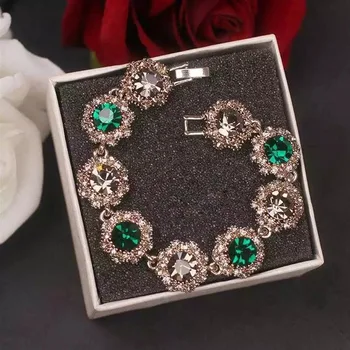 Módní značka designer okouzlující nevěsta svatební Crystal náramek pro Ženy šperky šumivé drahokamu řetězce náramek 2020 nové