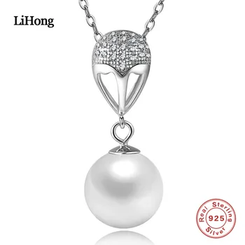 Módní Šperky 925 Sterling Silver Náhrdelník AAA Přírodní Perlový Přívěsek Řetěz Pro Ženy