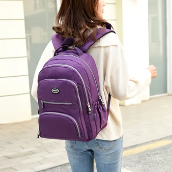 Módní Ženy Nylon Cestovní Batoh Školní tašky, Notebook Tašky přes Rameno Mochila Feminina Batoh pro Dospívající Dívky, Školní tašku