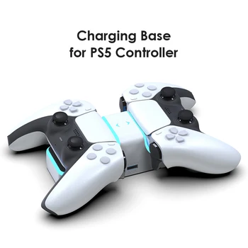 Nabíječka Stojan pro PS5 DualSense Controller Controller Type-C, Rychlý Duální Nabíjecí Stanice Dock Stand pro PS5 Controller Charger