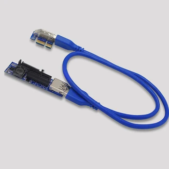 Nejnovější Prodej PCI-E X1 Prodlužovací Kabel Riser Karty Extender USB 3.0 Přenos Kabely PCI-E X1 na 1X Adaptér Adaptador PC Příslušenství