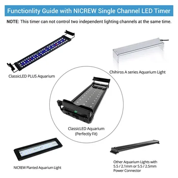 Nicrew LED Světlo Stmívač Controller Modulátor Pro Akvarijní Ryby Nádrž Led Osvětlení Načasování Stmívání, Systém