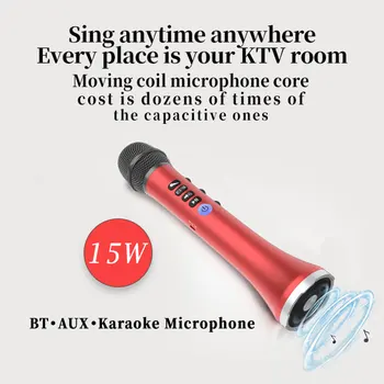 NOVÉ 15W L698 profesionální Bluetooth karaoke mikrofon, reproduktor, přenosný bezdrátový mini domů KTV pro Zpívat a hrát hudba