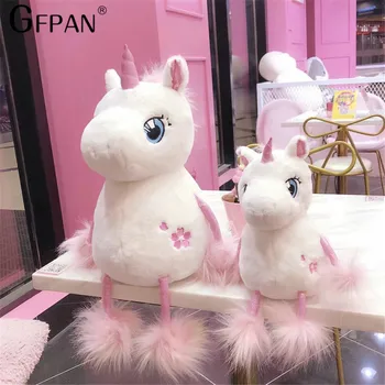 Nové 1ks 35/60cm Kawaii Cherry blossom Unicorn Plněné Měkké Plyšové Hračky pro Děti, Kreativní Dárek k Narozeninám pro Dívky Brinquedos