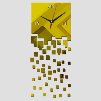 Nové 51 hodiny Velké Zrcadlo domácí dekoraci hodinky nástěnné hodiny Obývací Pokoj Quartz Akryl Kreativní prodej real